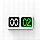 2분 규칙을 보여주는 타이머 또는 체크리스트 아이콘